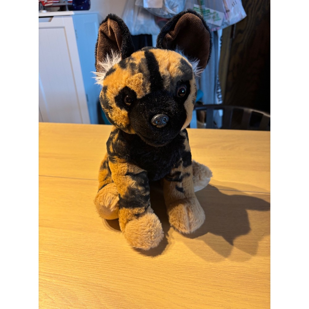 The Petting Zoo African Wild Dog Painted Dog Recycled Plush Stuffed Animal